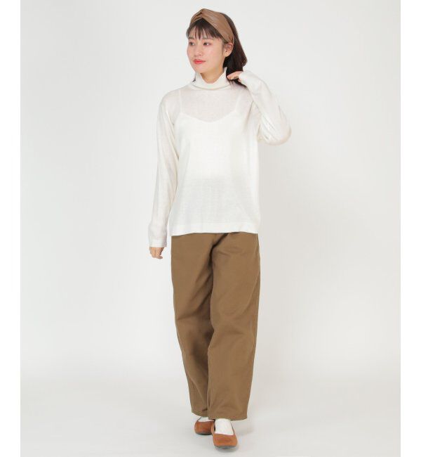 Lbc with Life「14Gスリットタートルニット」|カーディガン|