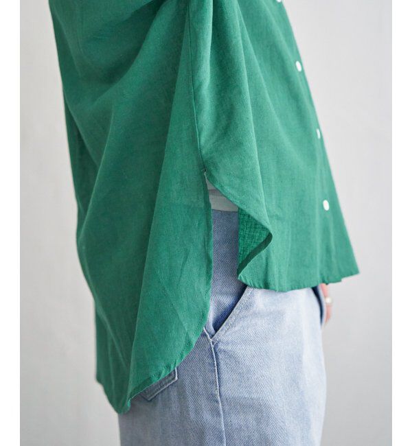 Lbc with Life「リネンコットンバンドカラーシャツ」|シャツ・ブラウス|