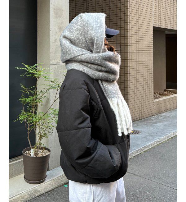 Lbc with Life「バルキーフリンジマフラー」|マフラー|グレー