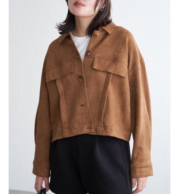VENCE share style「カットスェードオーバーシャツ」|シャツ・ブラウス|