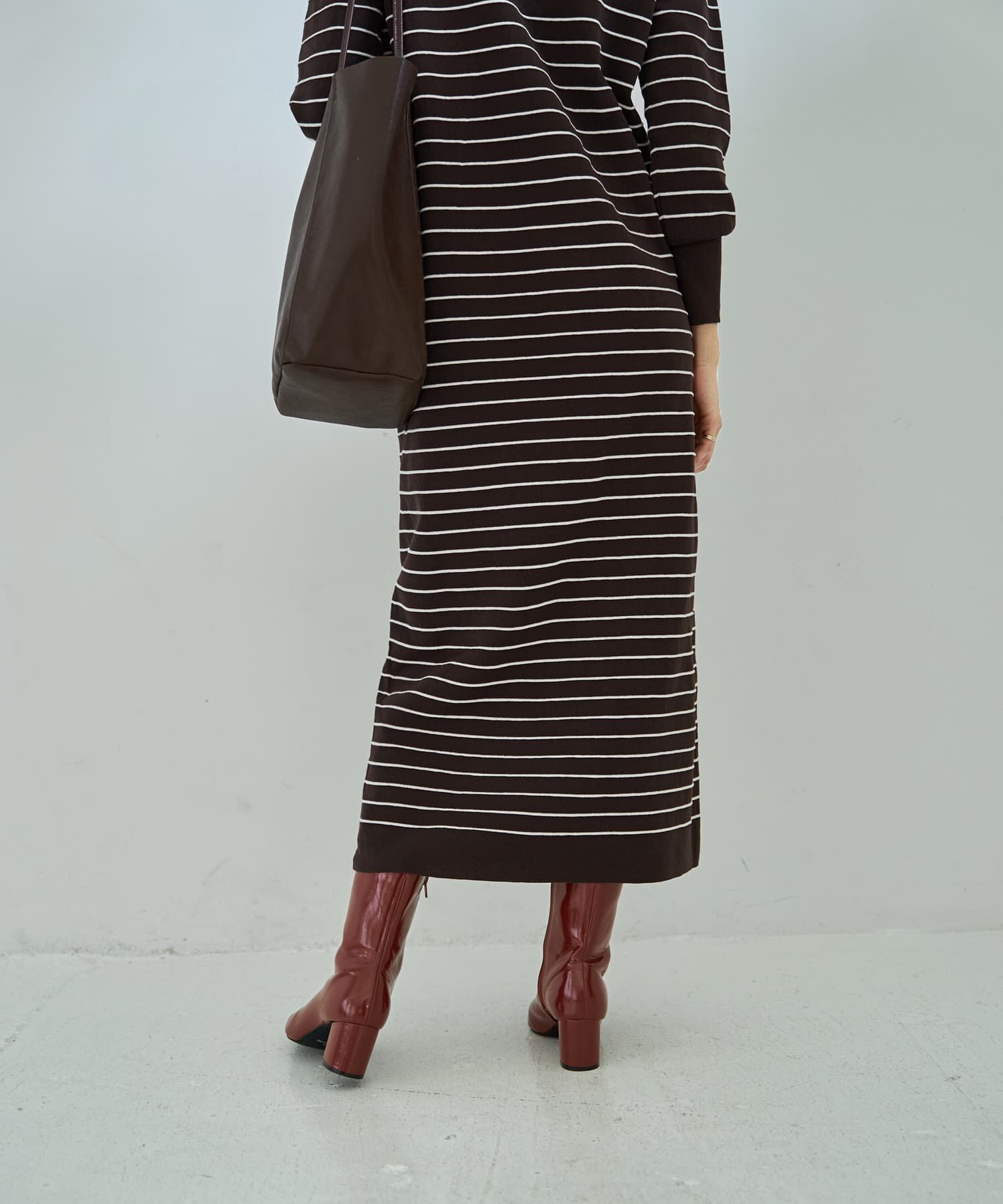 STYLE DELI「立体ボーダーニットワンピース」|ワンピース|