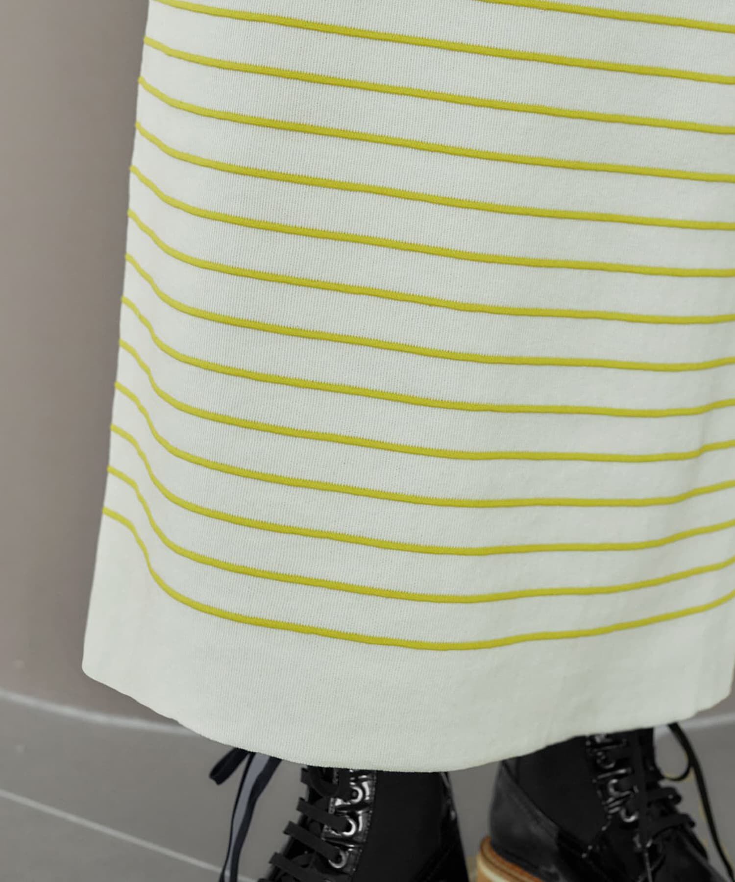 STYLE DELI「立体ボーダーニットワンピース」|ワンピース|