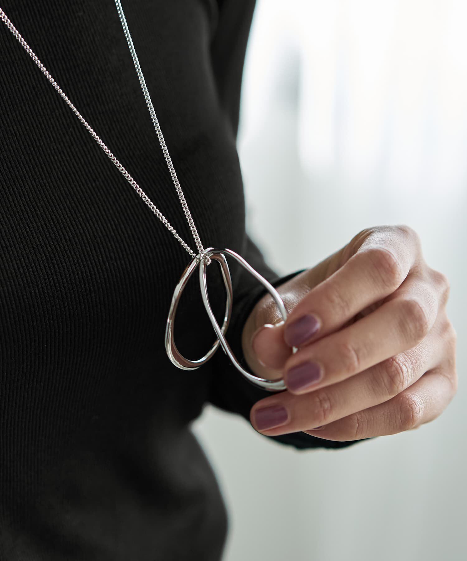 STYLE DELI「ダブルアートリングロングネックレス」|ネックレス|