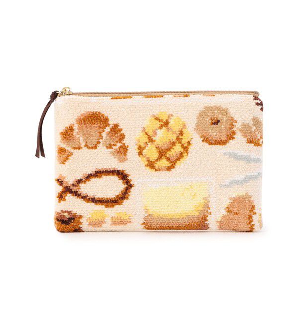 LOVERARY BY FEILER「ラブラリーベーカリー　フラットポーチ　L/LBK-223091」|ポーチ|ベージュ