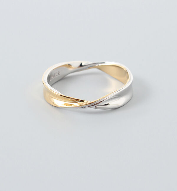 JUPITER「【SV925】リボンクロスリング/ペア/コンビカラー」|リング|