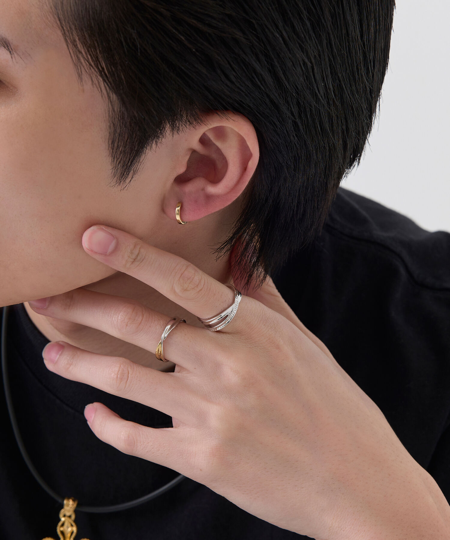 JUPITER「【SV925】リボンクロスリング/ペア/コンビカラー」|リング|