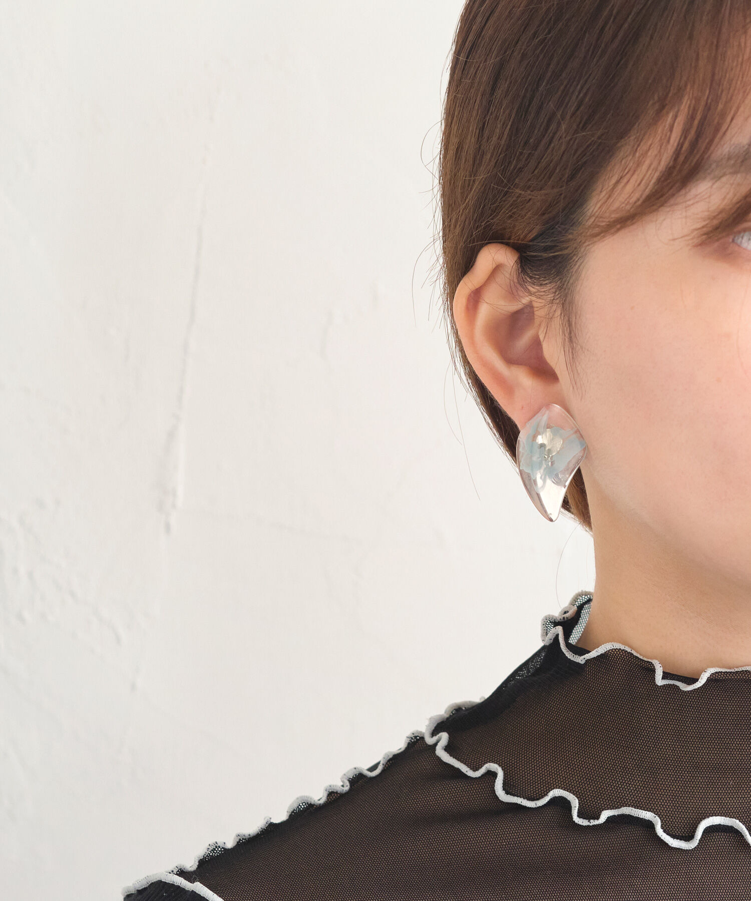 Phoebe+「【sfy】marble stone pairピアス　ブラウン&times;ブルー」|ピアス|