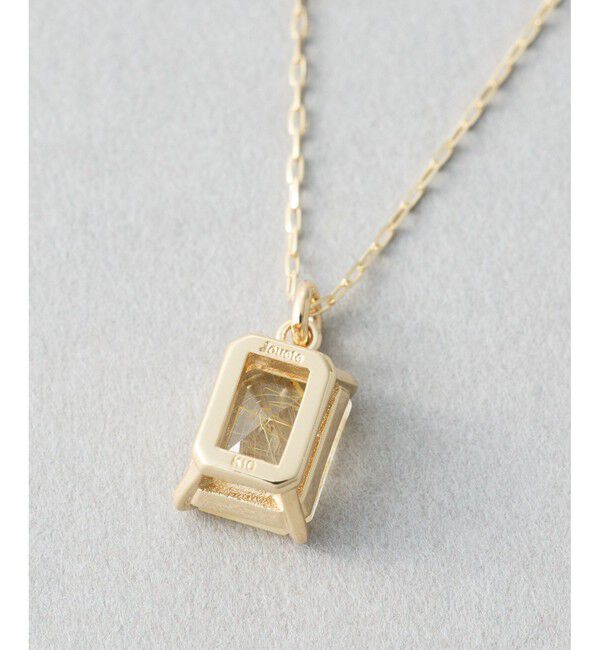 Jouete「K10YG ロングネックレス ルチレイテッドクォーツ」|ネックレス|