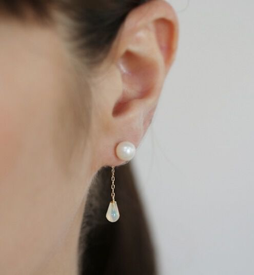  「オパール ピアス | K18 〈パールキャッチ〉」|ピアス|