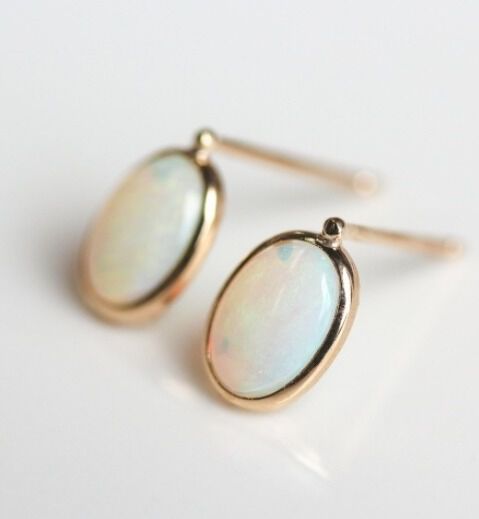  「オーストラリア オパール ピアス | K10YG」|ピアス|
