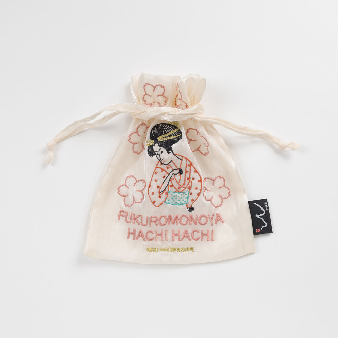  「八八 エコオーガンジー巾着S」|ポーチ|