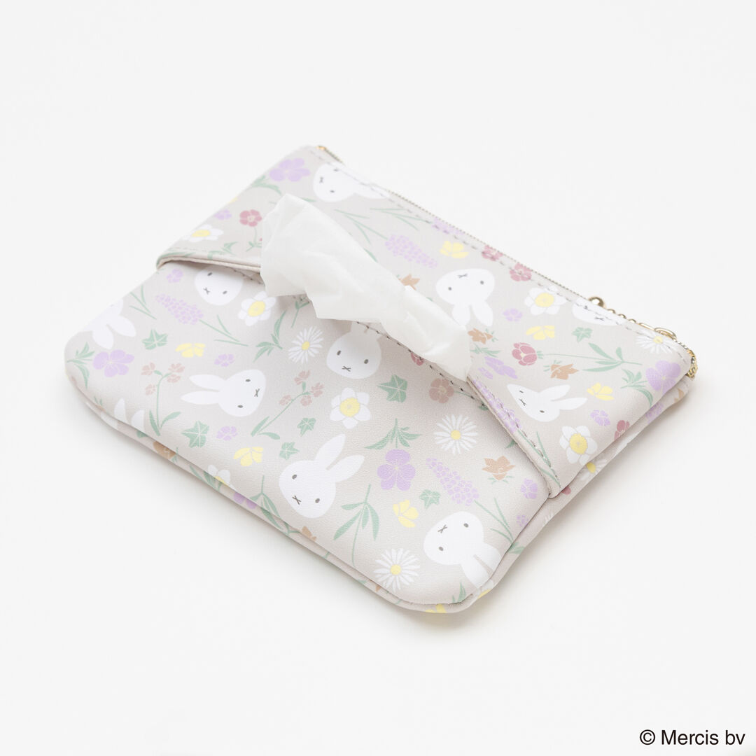  「MIFFY Floral pattern ティッシュポーチ」|ポーチ|