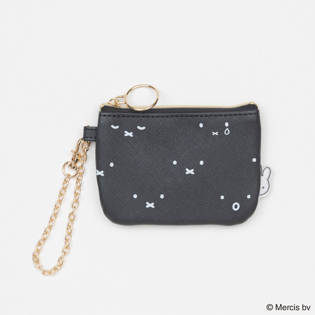  「MIFFY コイン＆パスケース フェイスパターン」|コインケース|BLK