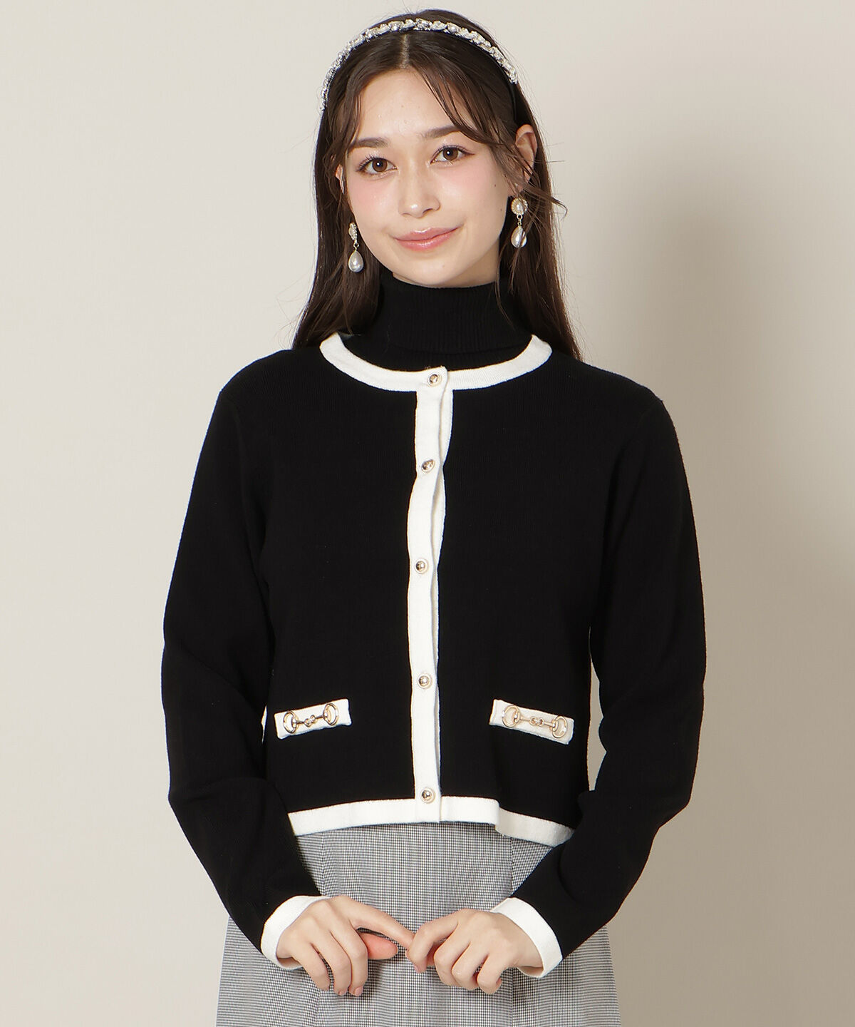 WILLSELECTION「バイカラーアンサンブル」|カーディガン|