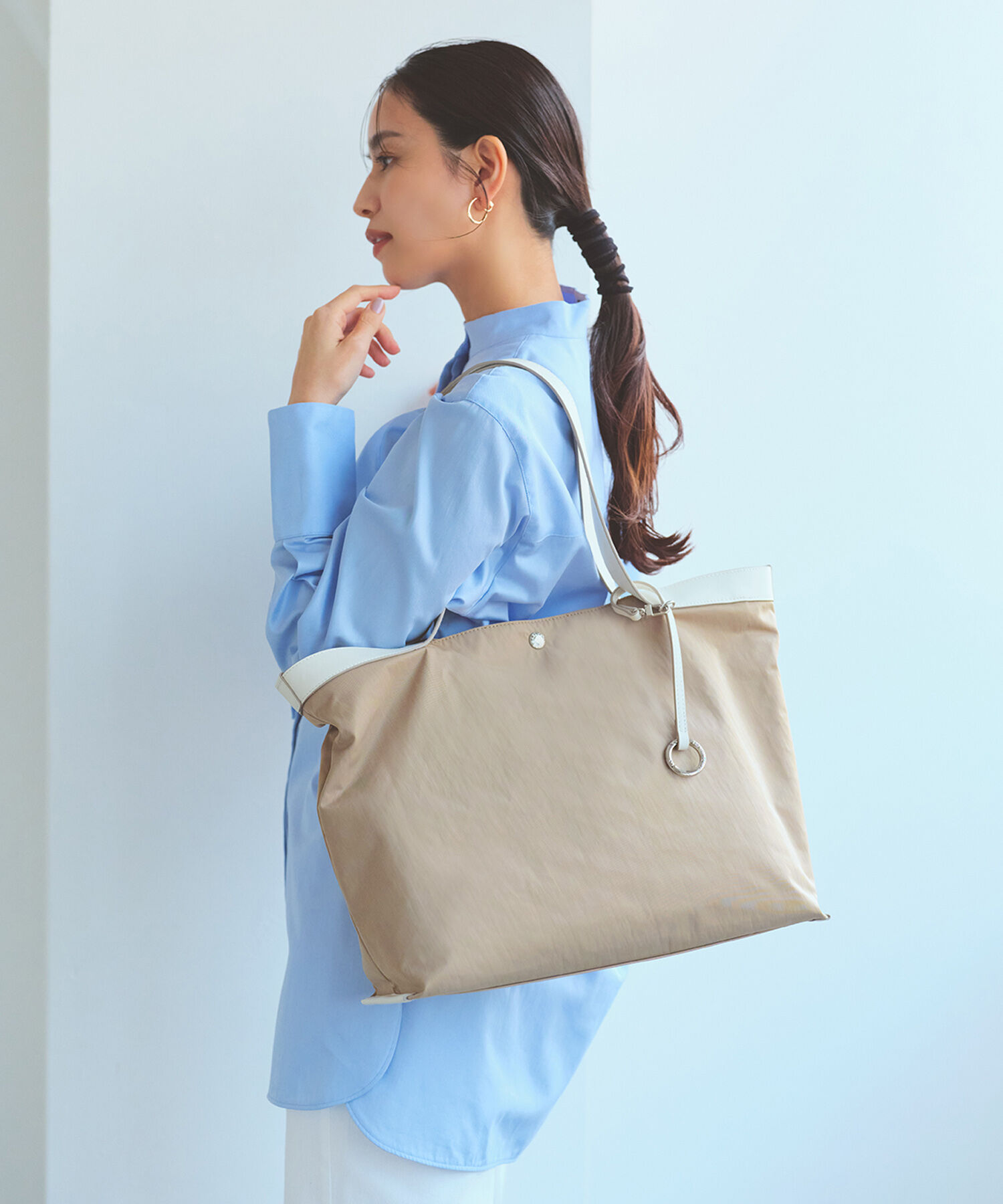 TOPKAPI BREATH「【Breath TOPKAPI】MORPH モーフ リンクルナイロン トートバッグ チャーム付き　A4 / 超軽量」|トートバッグ|