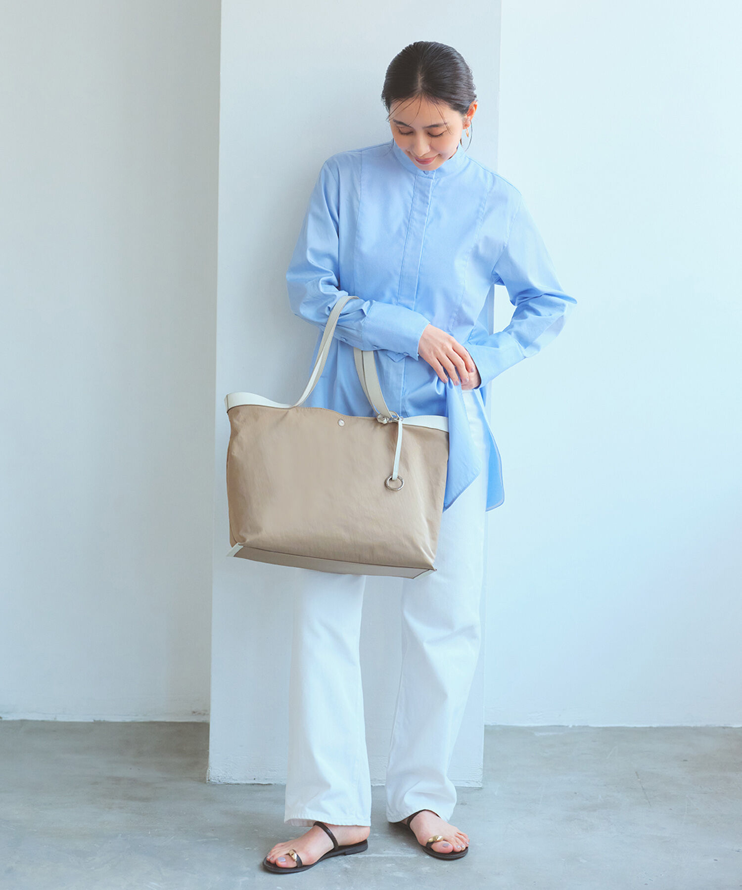 TOPKAPI BREATH「【Breath TOPKAPI】MORPH モーフ リンクルナイロン トートバッグ チャーム付き　A4 / 超軽量」|トートバッグ|