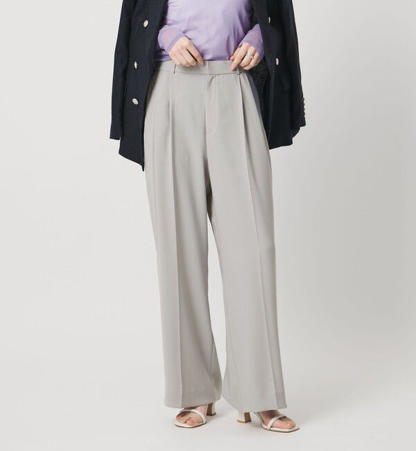 UNITED ARROWS「P 2タック ワイドパンツ ‐ウォッシャブル‐」|スラックス|