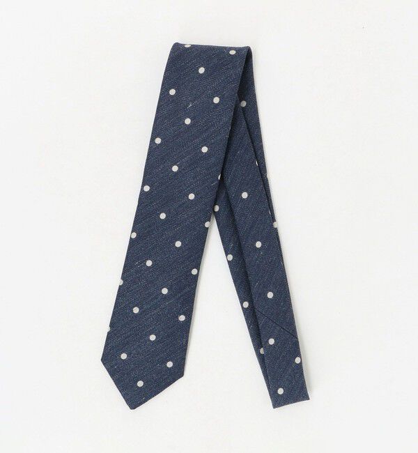 UNITED ARROWS「＜ERRICO FORMICOLA＞ヘリンボーン ドット ネクタイ」|ネクタイ・蝶ネクタイ|NAVY
