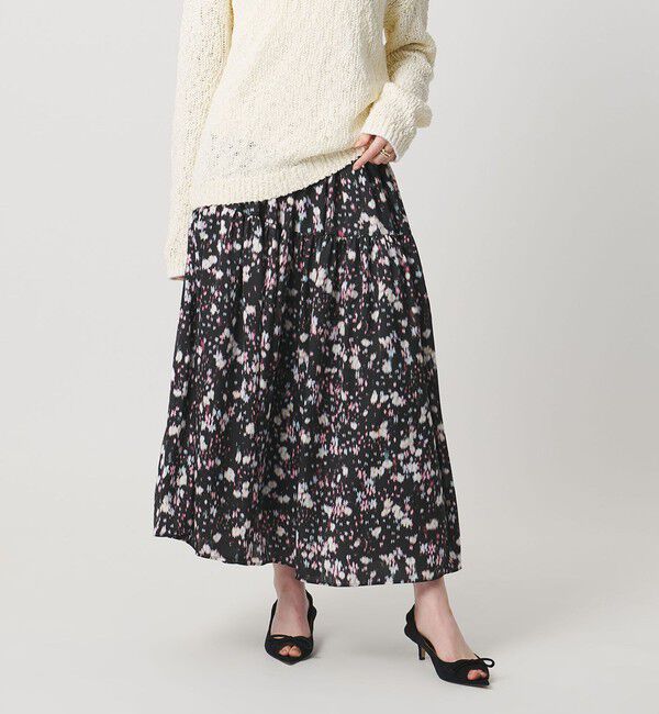 UNITED ARROWS「サテン フラワープリント スカート ‐ウォッシャブル‐」|スカート|その他3