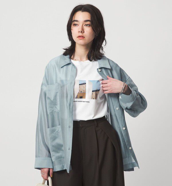 UNITED ARROWS green label relaxing「シアー 4ポケット ビッグ シャツ」|シャツ・ブラウス|