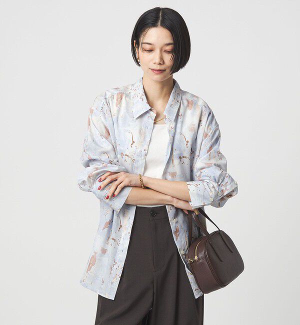 UNITED ARROWS green label relaxing「マーブル プリント シャツ」|シャツ・ブラウス|