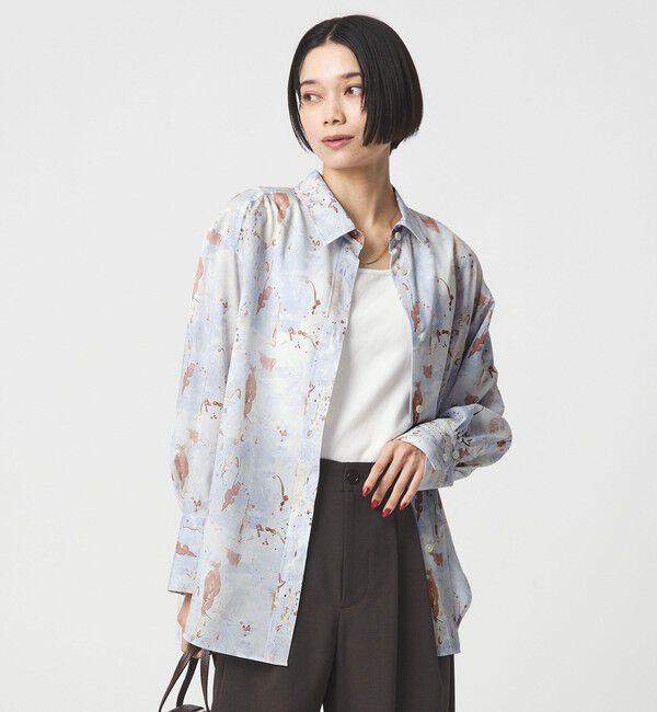 UNITED ARROWS green label relaxing「マーブル プリント シャツ」|シャツ・ブラウス|