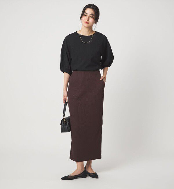 UNITED ARROWS green label relaxing「ブライトリブ タイト スカート」|タイト|