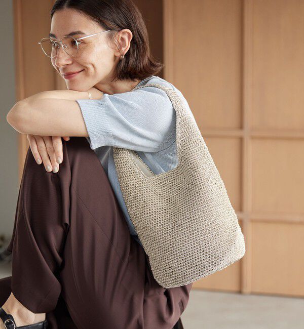 BEAUTY&YOUTH UNITED ARROWS「メタルコード ワンハンドル ショルダーバッグ」|ショルダー・メッセンジャー|SILVER