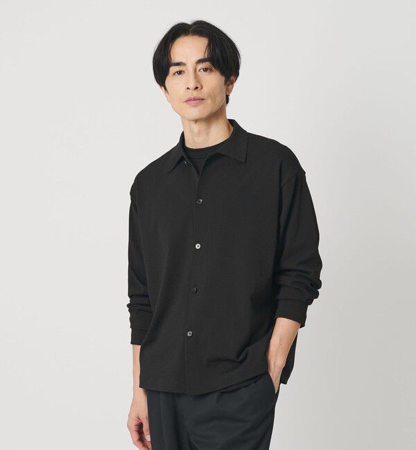 BEAUTY&YOUTH UNITED ARROWS「デオドラント ニット シャツ 抗菌防臭 ウォッシャブル」|カーディガン|BLACK