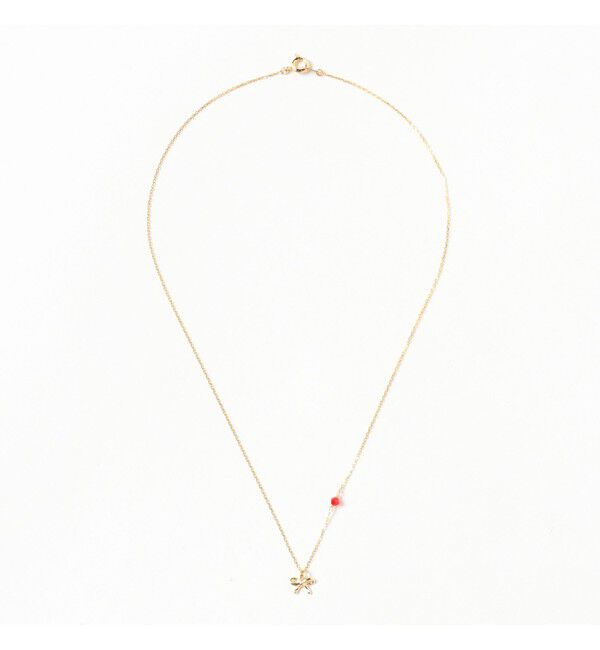 Ray BEAMS 「リボン & ストーン ネックレス」|ネックレス|