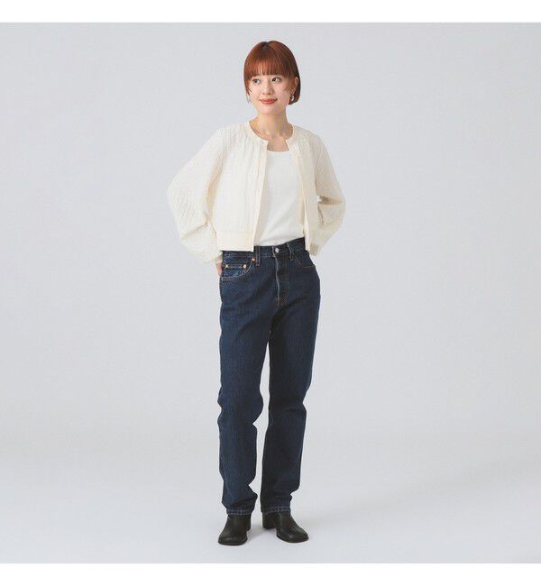 Ray BEAMS 「レース ジャカード クルーネック カーディガン」|Tシャツ・カットソー|