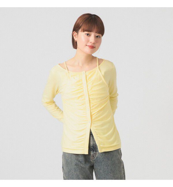 Ray BEAMS 「キャミソール レイヤード ギャザー Tシャツ」|Tシャツ・カットソー|