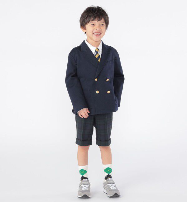 SHIPS KIDS「SHIPS KIDS:100～130cm /〈洗濯機可能〉セレモニー ウォッシャブル ブラックウォッチ ショーツ」|その他|