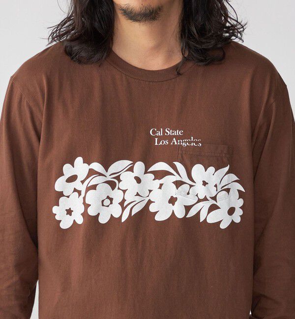 SHIPS「*【SHIPS別注】THE DAY ON THE BEACH: プリント ロングスリーブ Tシャツ」|Tシャツ・カットソー|