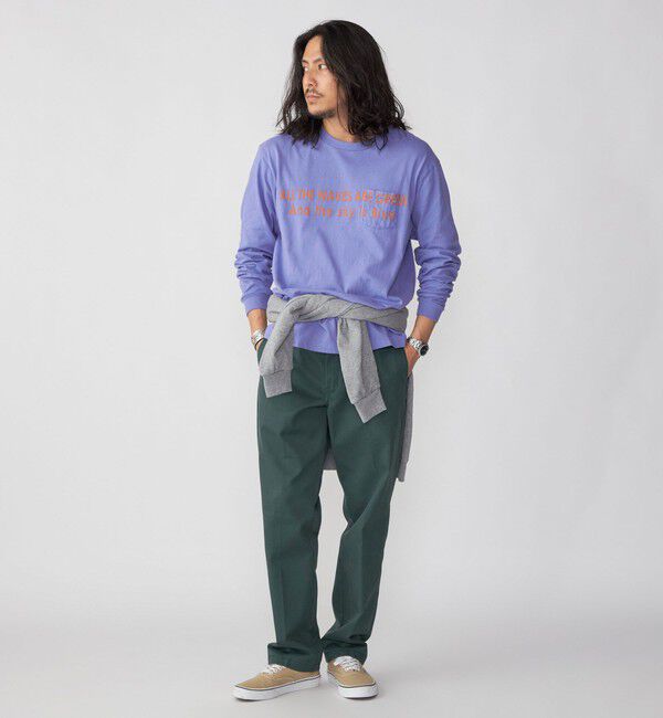 SHIPS「*【SHIPS別注】THE DAY ON THE BEACH: プリント ロングスリーブ Tシャツ」|Tシャツ・カットソー|