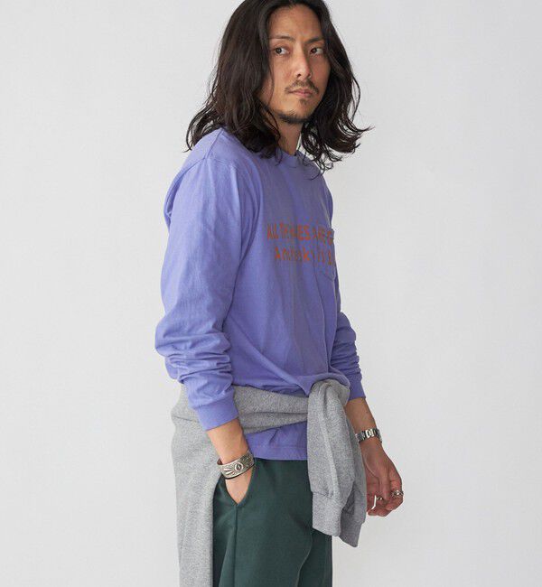 SHIPS「*【SHIPS別注】THE DAY ON THE BEACH: プリント ロングスリーブ Tシャツ」|Tシャツ・カットソー|