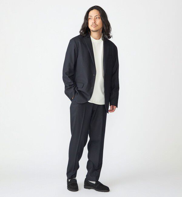 SHIPS「SHIPS:〈セットアップ対応〉SOLOTEX(R) ウール サキソニー イージーパンツ」|チノ|