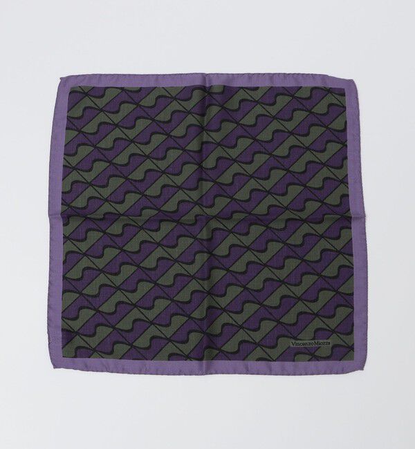 SHIPS「Vincenzo Miozza: ウェーブ スクエア スカーフ」|バンダナ・スカーフ|プラム