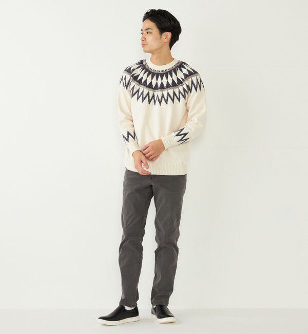SHIPS Colors 「SHIPS Colors:〈手洗い可能〉ジャカード モール ニット」|ニット・セーター|