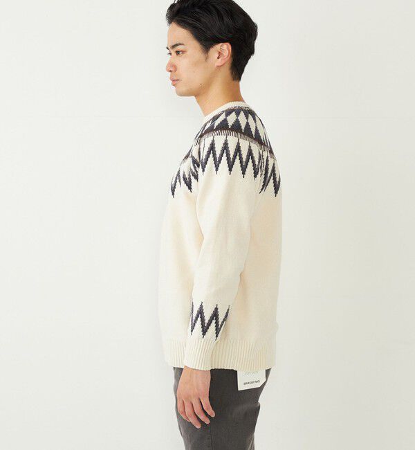 SHIPS Colors 「SHIPS Colors:〈手洗い可能〉ジャカード モール ニット」|ニット・セーター|