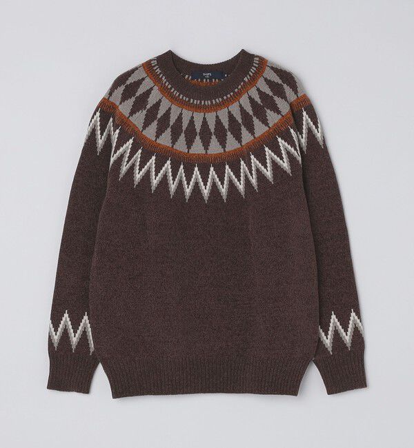 SHIPS Colors 「SHIPS Colors:〈手洗い可能〉ジャカード モール ニット」|ニット・セーター|