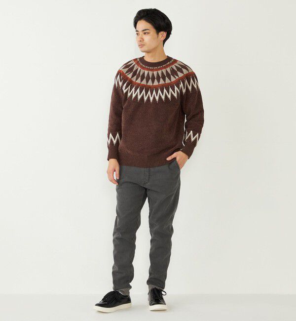 SHIPS Colors 「SHIPS Colors:〈手洗い可能〉ジャカード モール ニット」|ニット・セーター|