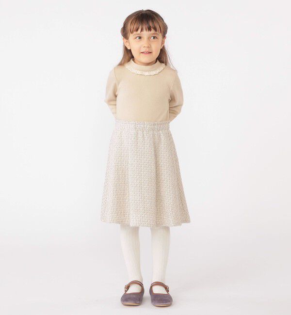 SHIPS KIDS「SHIPS KIDS:100～130cm / リブ&times;ファンシー ツイード ワンピース」|ワンピース|