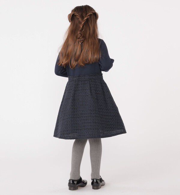 SHIPS KIDS「SHIPS KIDS:100～130cm / リブ&times;ファンシー ツイード ワンピース」|ワンピース|