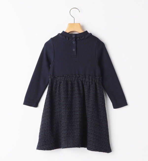 SHIPS KIDS「SHIPS KIDS:100～130cm / リブ&times;ファンシー ツイード ワンピース」|ワンピース|