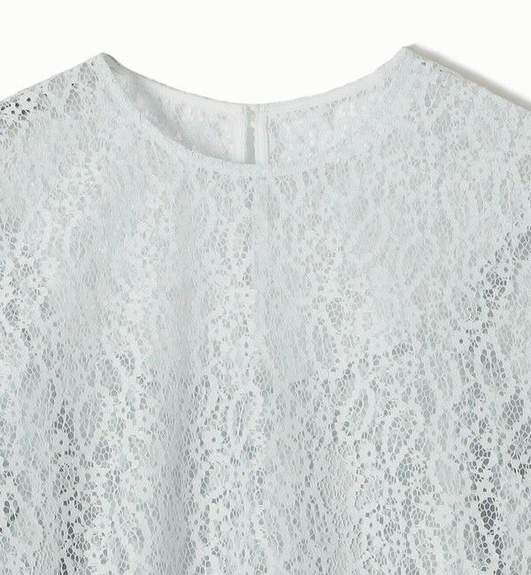 SHIPS for women「〈手洗い可能〉クルーネック レース ブラウス」|シャツ・ブラウス|