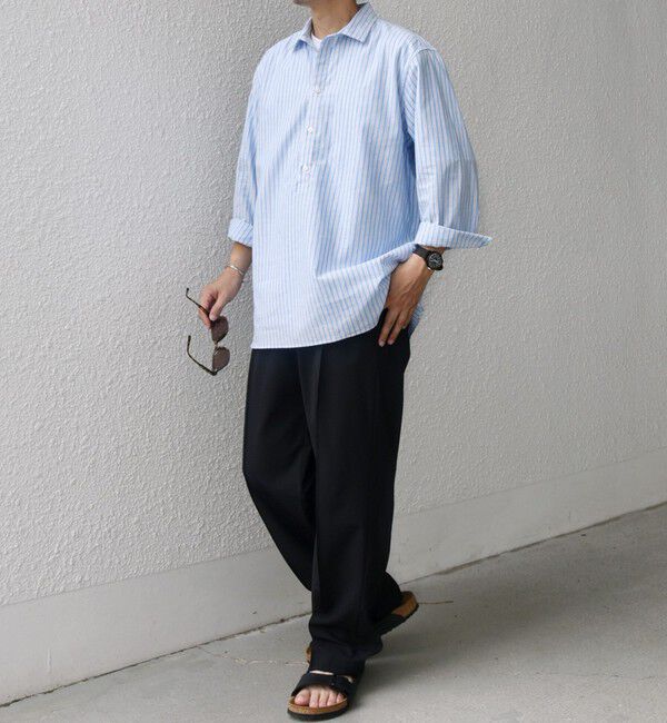 SHIPS any「SHIPS any: コットン/リネン 7分袖 スキッパー プルオーバー シャツ◇◇」|シャツ・ブラウス|