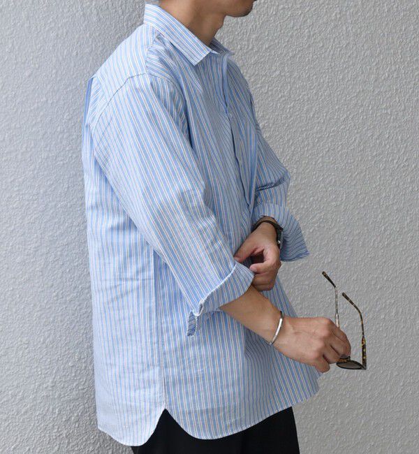 SHIPS any「SHIPS any: コットン/リネン 7分袖 スキッパー プルオーバー シャツ◇◇」|シャツ・ブラウス|