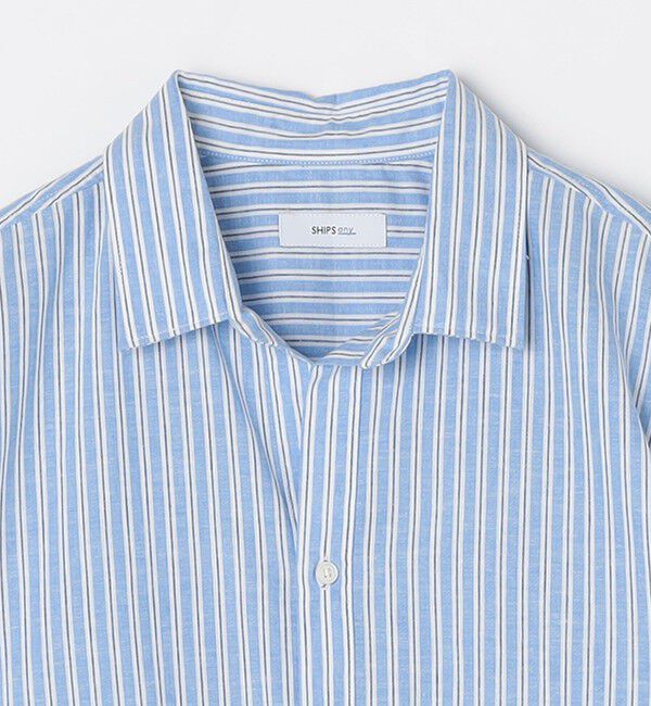 SHIPS any「SHIPS any: コットン/リネン 7分袖 スキッパー プルオーバー シャツ◇◇」|シャツ・ブラウス|