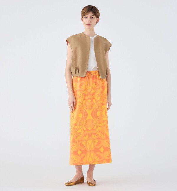 TOMORROWLAND collection「フラワーパイル ストリングストレートスカート」|スカート|